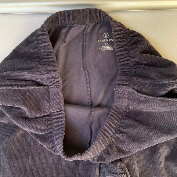 Lands' End Women Casual Velvet Pants size L/P (14/16). Purple - Picture 9 of 10